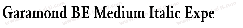 Garamond BE Medium Italic Expert字体转换